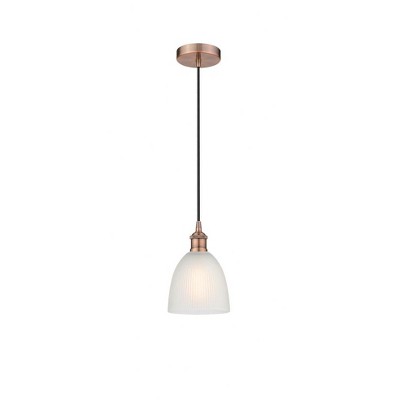 Castile - 1 Light Cord Hung Mini Pendant In Industrial Style-9.75 Inches Tall and 6 Inches Wide