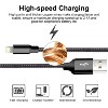 BONGEEK iPhone Charger, 10FT Apple MFi Certified USB Lightning Cable Nylon Braided Fast Charging Cord Compatible for iPhone - Black - 3 of 4