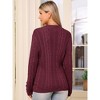 INSPIRE CHIC Women's Button Down Long Sleeve Crew Neck with Pockets Casual Sweater Cardigan - 3 of 4