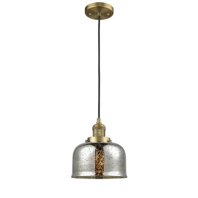 Bell - 1 Light Cord Hung Mini Pendant In Industrial Style-10 Inches Tall and 8 Inches Wide