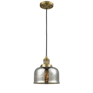 Bell - 1 Light Cord Hung Mini Pendant In Industrial Style-10 Inches Tall and 8 Inches Wide - 1 of 1