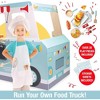 Svan Food Truck Wooden Playset- 20 Fun Toy Pieces Including Cook Top, Steering Wheel, Sticker Sheet for Kids Name, Includes Food Tray, Pizza Slices - image 3 of 3