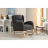 CAVINAS Velvet Glider Rocking Chair,Modern Upholstered Rocking Chairs with High Backrest,Nursery Accent Chair for Bedroom - 4 of 4