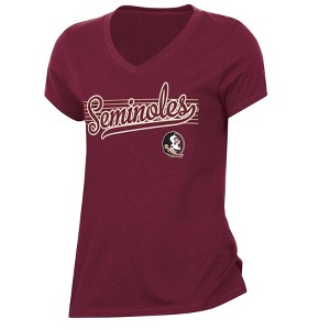 NCAA Florida State Seminoles Women's V-Neck T-Shirt - 1 of 3