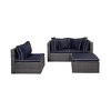 WestinTrends  4-Piece Outdoor Patio Sofa Sectional Set with Ottoman - 3 of 4