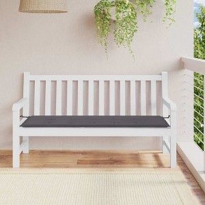 Aghana Digitals Anthracite Oxford Fabric Garden Bench Cushion - 59.1x19.7in, Water-Resistant, - 1 of 4