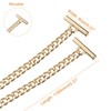 Unique Bargains Cross Body Handbag DIY Accessories Iron Flat Purse Chain Straps - 2 of 3