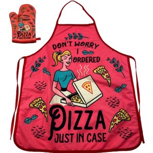 Don't Worry I Ordered Pizza Just In Case Funny Cooking Humor Graphic Novelty Kitchen Accessories - Crazy Dog Bakeware - 1 of 4
