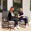 2-Seat Outdoor Glider Swing, Center Coffee Table and Independent Chairs, Supports Up to 352 lbs., Loveseat with Breathable Sling for Backyard - 2 of 4