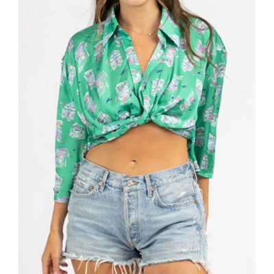 Women's FRONT TWIST CROP TOP - SUNDAYUP