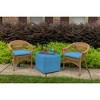 Casual Cushion Solid Sunbrella Fabric 1-Piece Indoor/Outdoor Wicker Seat Pad, 18"W x 18"L - 2 of 4