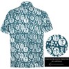 HAPPY BAY Men's Front Pocket Hawaiian Vacation Shirts Button Down Summer Beaches Tops Short Sleeve Stylish Hawaii Shirts Men XXL Circle, Blue - 2 of 3