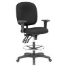 Winslow Drafting Chair with Adjustable Height, Arm and Tilt Adjustment, Foot Ring and Extra Padding Black - studio designs - 3 of 4