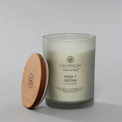 White Frosted Glass Soy Lavender Scented Jar Candle