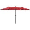 Sonkuki 13 x 7.2ft Solar-Powered Double-Sided Patio Umbrella with Large Canopy Outdoor Table Umbrella for Garden, deck and pool - 2 of 4