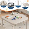 Kids Table and Chairs Set, Foldable Metal Frame Activity Table with Chairs, Waterproof Easy Clean PU Surface for Play, Snack, Study - 3 of 4