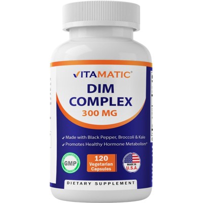DIM Supplement Complex for Women & Men 300mg 120 Veg Capsules