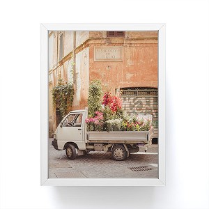 Ninasclicks Rome cute van with lots of flowers Framed Mini Art Print - Society6 - 1 of 3