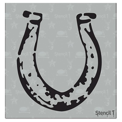 Stencil1 Horseshoe - Stencil 5.75" x 6"