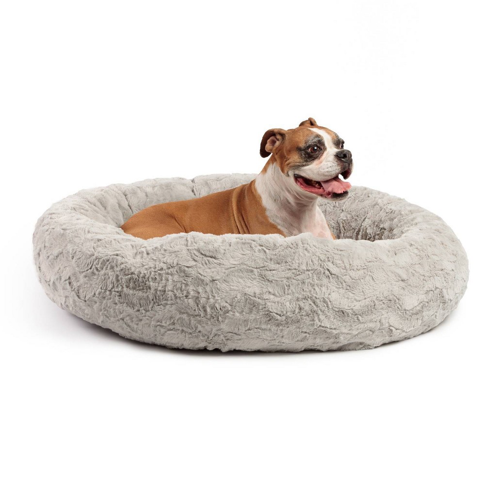 Best Friends by Sheri Donut Lux Dog Bed - 36"x36" - Gray