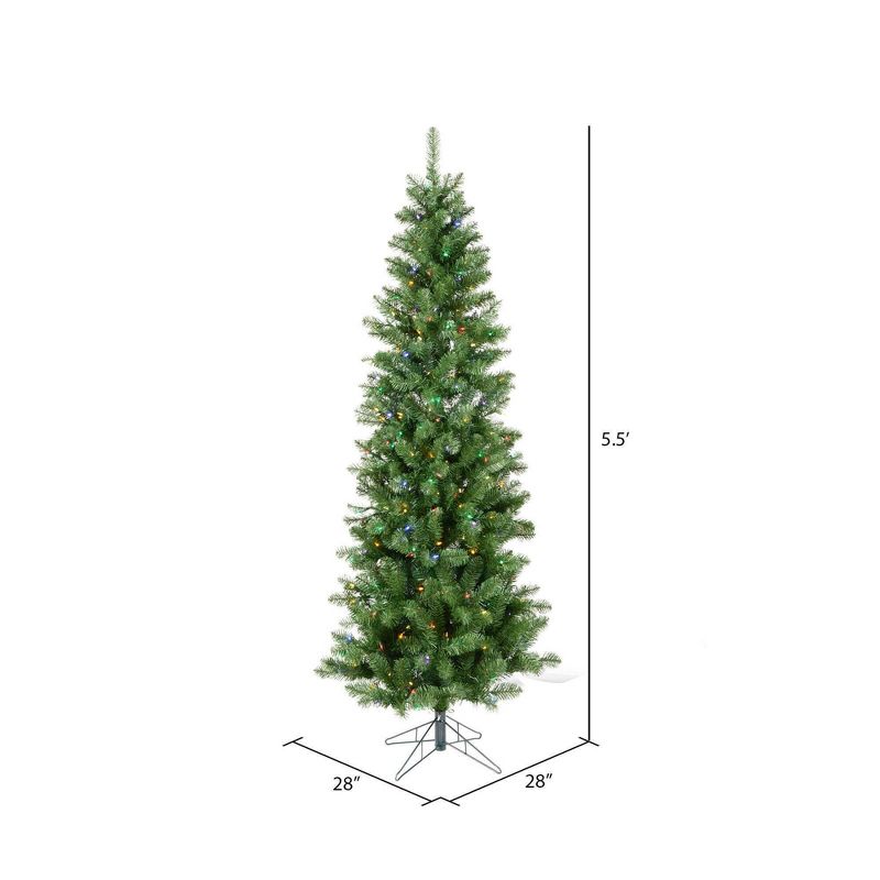 Vickerman Salem Pencil Pine Artificial Christmas Tree, 3 of 7
