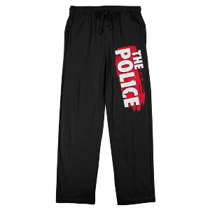 The Police Logo Men's Black Sleep Pajama Pants - 1 of 3