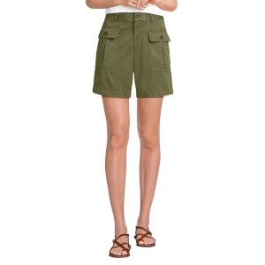 Lands' End Women's Cool Fade High Rise 7" Cargo Shorts - 1 of 4