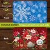 Briarwood Lane Winter Christmas Placemat (4-pack) 17x11.25 Snowflakes and Poinsettias For Christmas Placemat - 2 of 4