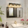 Rennnsan Hellenor 19"W Hardwired 3-Light Square Crystal Mid-Century Modern Dimmable Vanity Light - 2 of 4