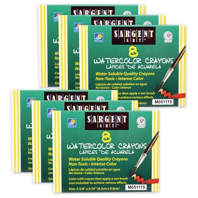 Sargent Art 22-1112 12-Count Water Color-Crayons with Brush 