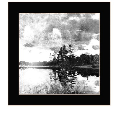 HomeRoots Lakeside Pines Black Framed Print Wall Art