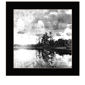 HomeRoots Lakeside Pines Black Framed Print Wall Art - 1 of 4