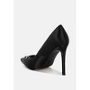 Rhinestones Embellished Satin Stiletto Pumps Women - 3 of 4