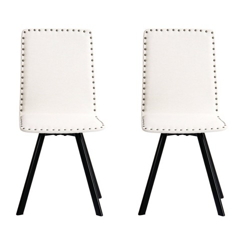 Cream best sale studded chair