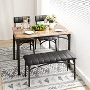 Modern 5-Piece Dining Table Set for 4 with Upholstered Chairs & Bench,Rectangular Kitchen Table Set for Small Space,Apartment,Studio,Breakfast Nook - 3 of 4