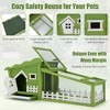 Costway 62'' Wooden Rabbit Hutch Indoor Outdoor Rabbit Cage Bunny House w/ Pull Out Tray - 4 of 4