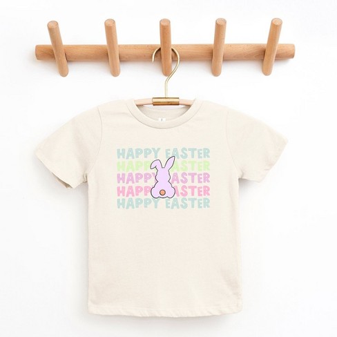 The Juniper Shop Pastel Happy Easter Stacked Toddler Short Sleeve Tee - image 1 of 2