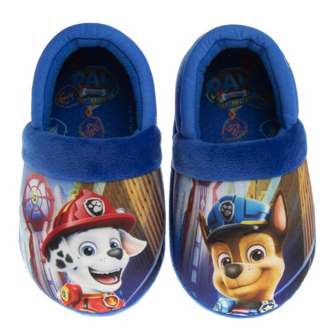 Nickelodeon Paw Patrol Toddler Boys Nylex Fabric House Slippers Blue 5 6