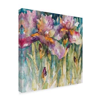 Trademark Fine Art -Annelein Beukenkamp 'Siberian Iris Purple' Canvas Art