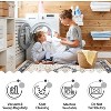 Acekool Washable Area Rug, Boho Vintage Non-Slip Low Pile Soft Accent Carpet for Living Room Bedroom, Pet & Kid Friendly, Easy Care - 4 of 4