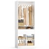 Besiost 25-In Closet Organizer with Wood Drawers and Cubbies, Freestanding Closet System with Hanging Rods - 2 of 4