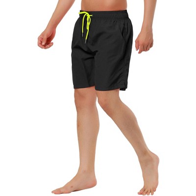 TATT 21 Men's Summer Holiday Beach Drawstring Waist Surfing Mesh Lining Swim Shorts Black 28 — фото 4
