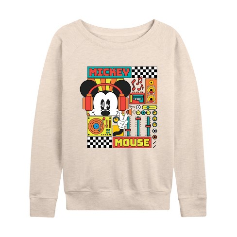 Women's - Disney - Mickey Mouse Rhythm Waves Lightweight French Terry Slouchy - image 1 of 4