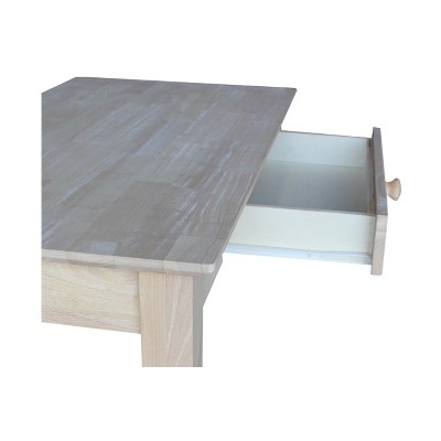 Elegant Solid Parawood Writing Desk with Practical Drawer