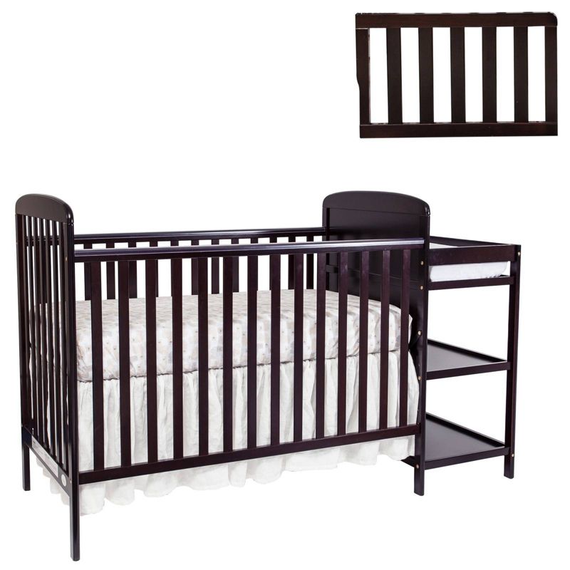 Suite Bebe Ramsey Crib and Changer Combo with Guard Rail/Stabilizer Bar - Espresso, 1 of 9