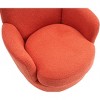 Lyngins Swivel Accent Chair with Stainless Steel Base,Upholstered Swivel Round Barrel Chair,Velvet Sofa Chair for Bedroom,Living Room - 4 of 4
