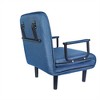 TiramisuBest Convertible Folding Sofa Chair Bed with Adjustable Backrest, Linen Upholstery, Metal Frame, Pillow, for Small Spaces & Dorms – Blue - 4 of 4