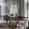 LLHZSY Modern Matte Black Acrylic LED Drum Chandelier Linear Island Pendant Light - 19 7/10" - 3 of 4