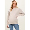 Pinkblush Beige Wide Neck Drop Shoulder Maternity Sweater - 3 of 4