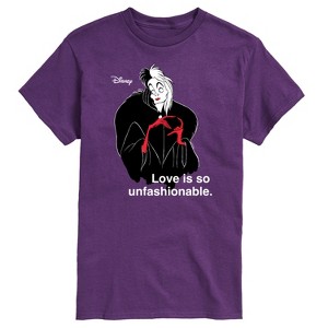 Men's - Disney Villains - Cruella De Vil Love Unfasionable Short Sleeve Graphic T-Shirt - 1 of 4